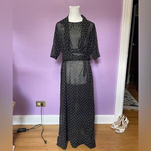 Vintage 1910’s Sheer Black Dress
